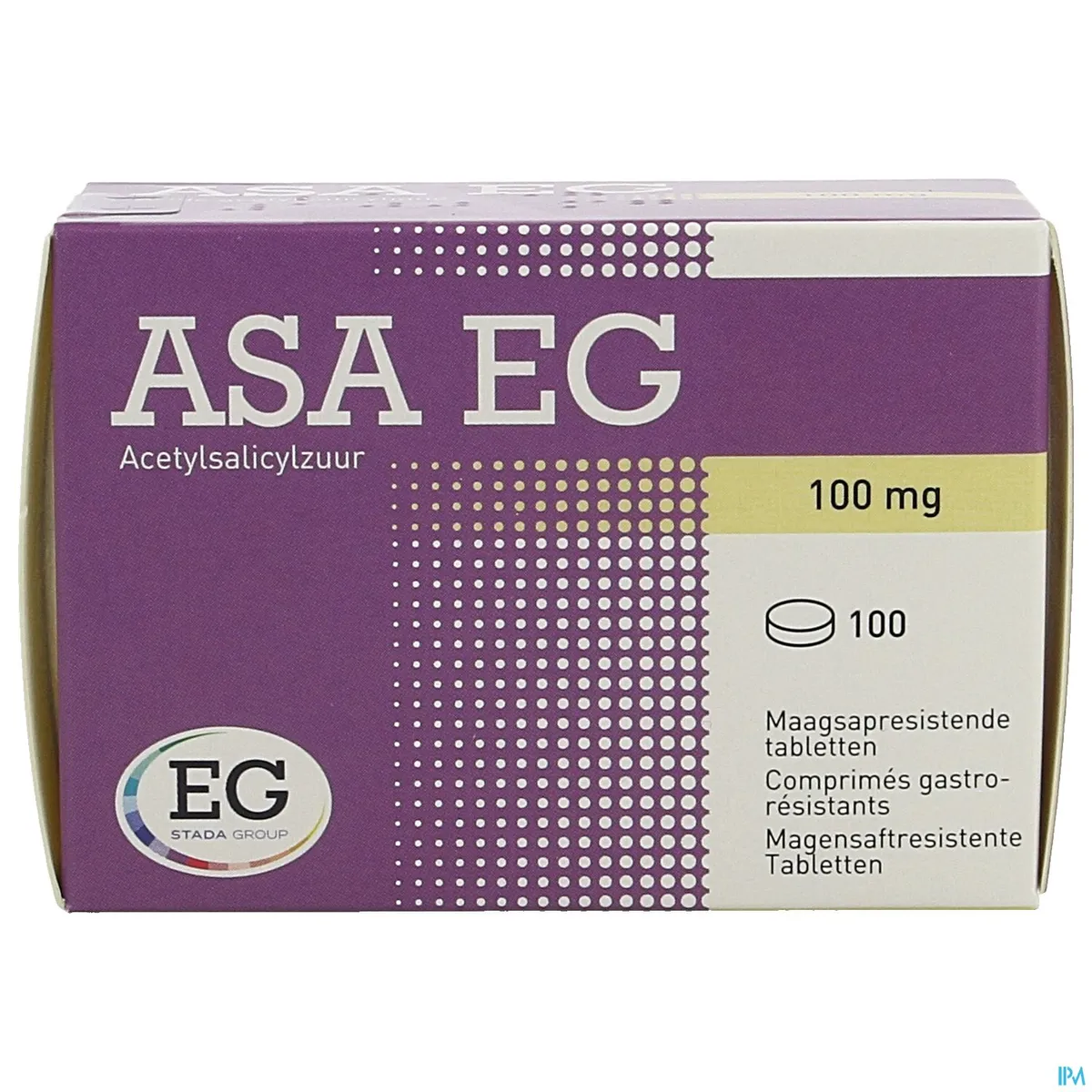 ASA 100 EG 100mg 100 Comprimés Gastro-résistants