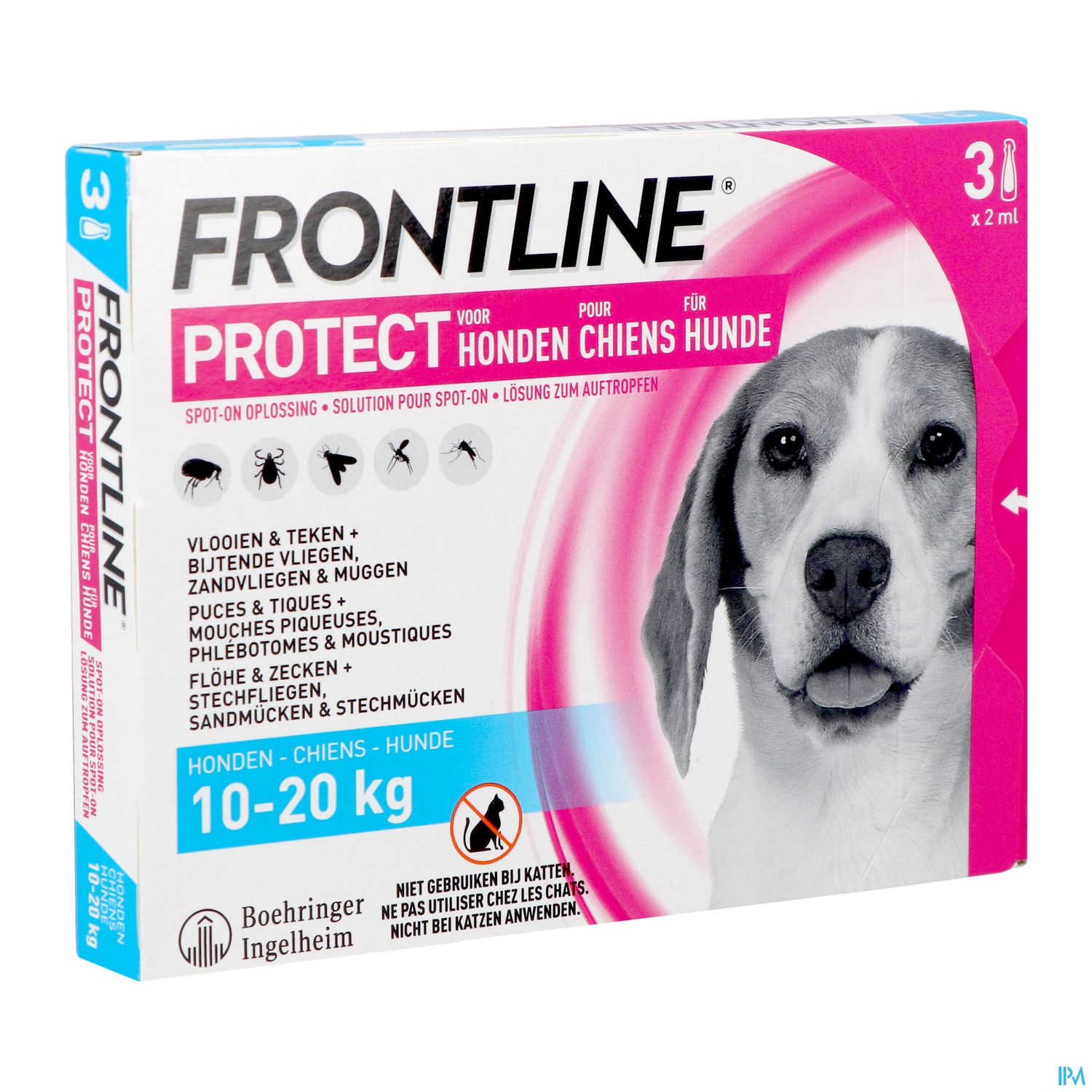 Frontline Protect Spot On Hond 10-20 kg 3x2 ml - Geneesmiddelen voor ...