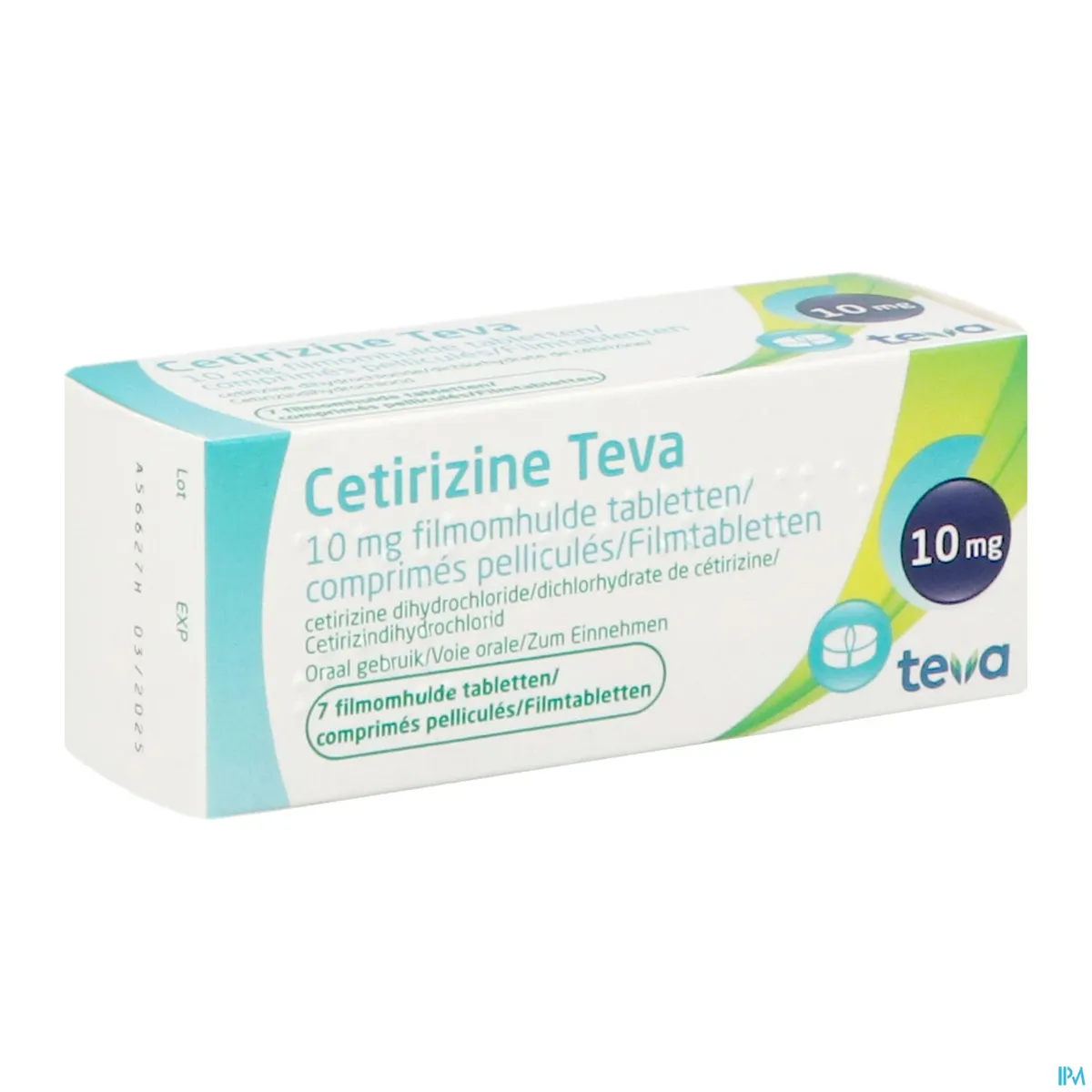 CETIRIZINE TEVA 10 MG FILMOMH TABL   7