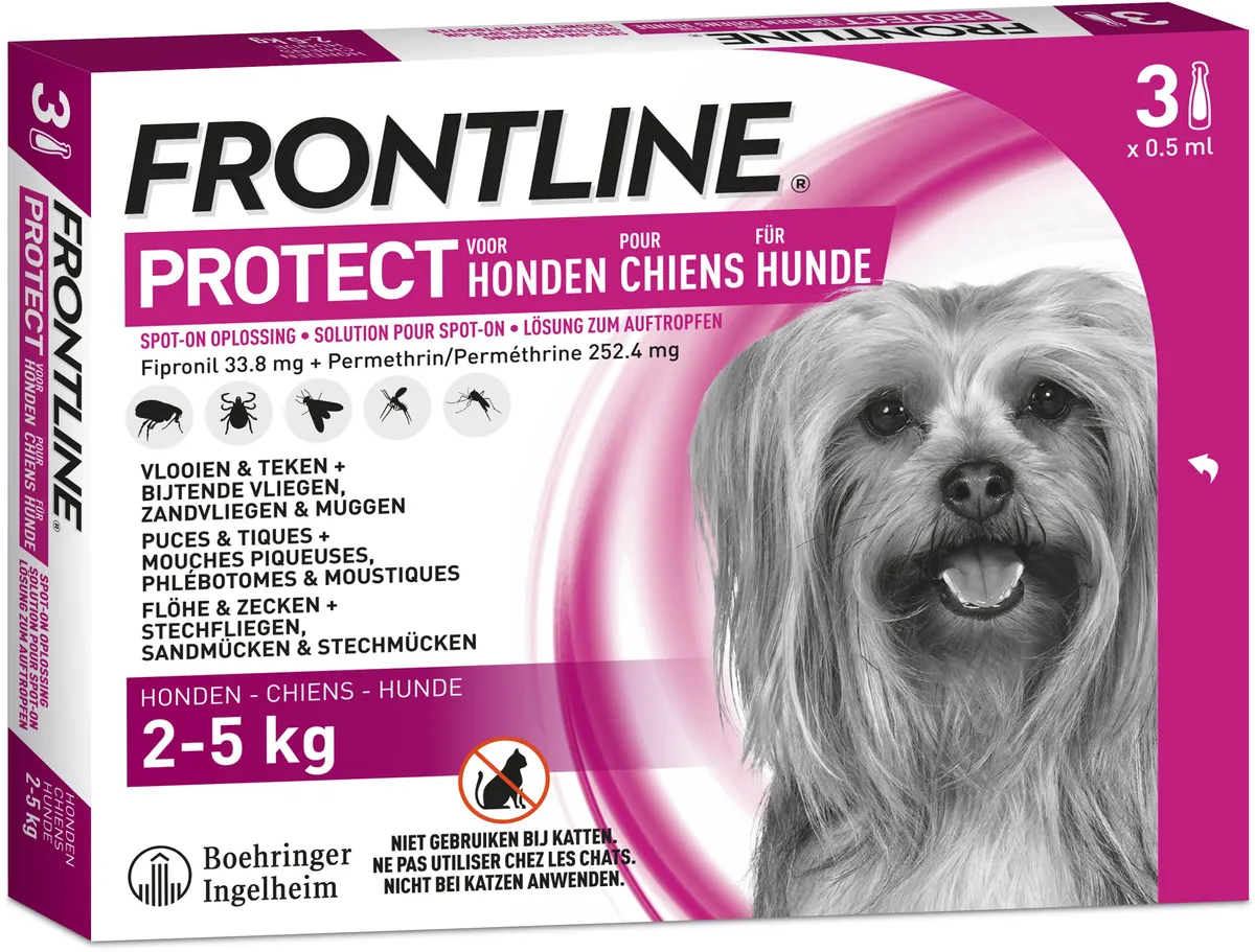 Frontline Protect Spot On Chien 2-5 kg 3x0,5ml