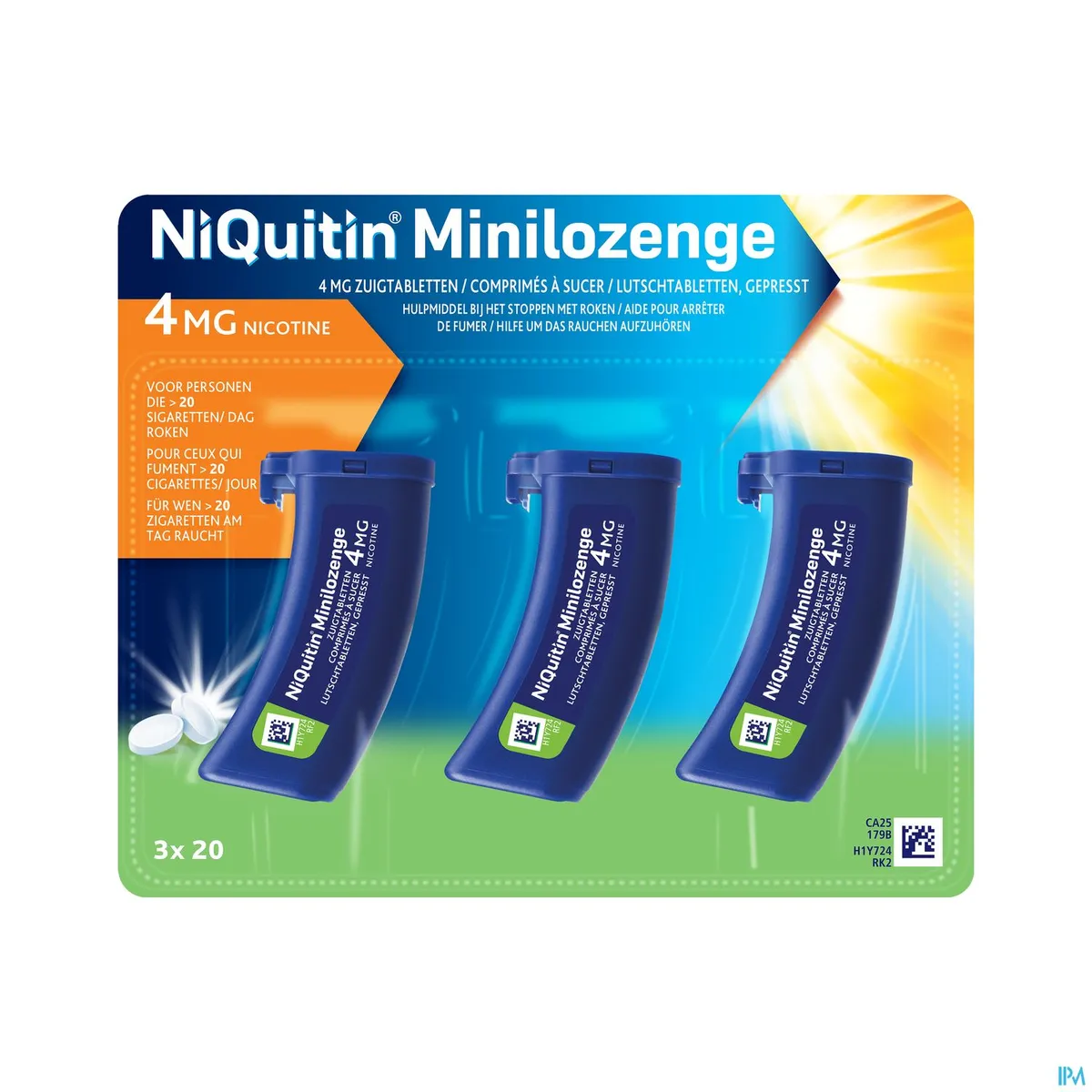 NiQuitin 4mg Minilozenge 60 Comprimés à Sucer