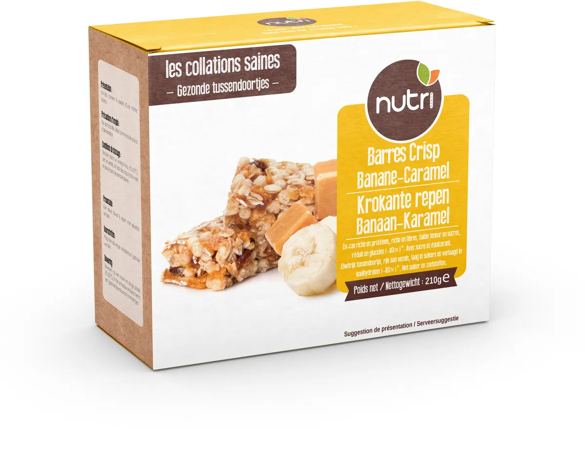 Nutripharm Barres Crisp Banaan-Caramel 7 stuks