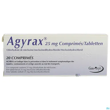 Agyrax 25mg 20 Comprimés