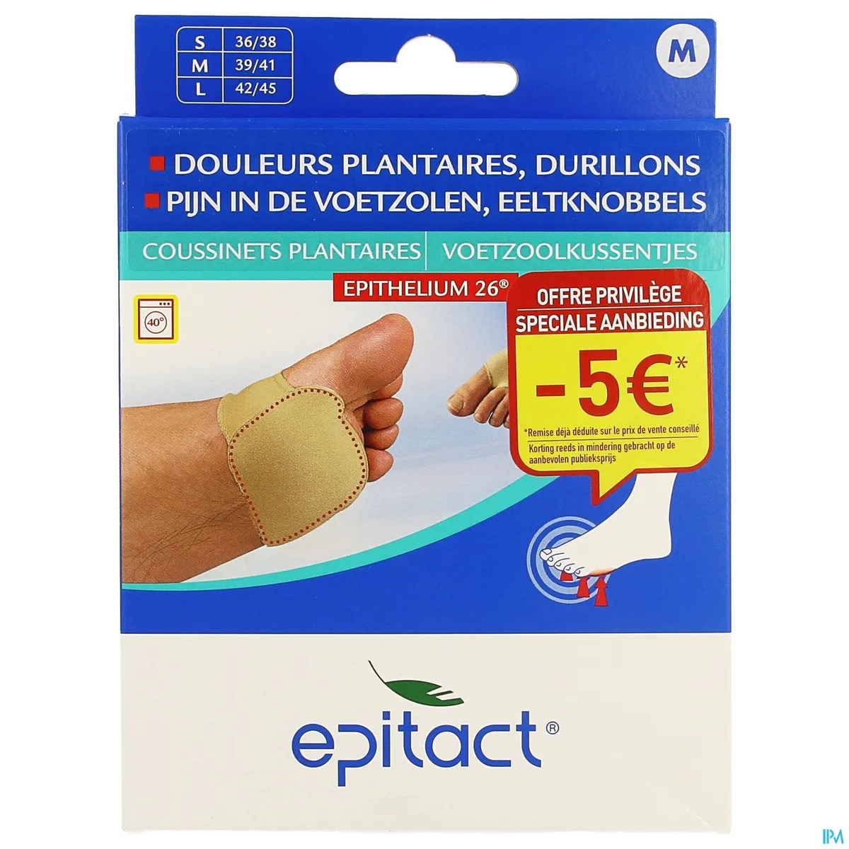 Epitact 1 Paire Coussinets Plantaires Taille Medium (offre privilège)