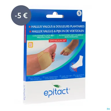 Epitact 1 Paar Kussentjes Dubbele Bescherming Maat Small (special aanbieding)