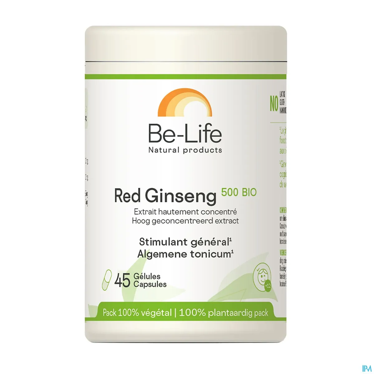 Be Life Red Ginseng 500 Bio 45 Gélules