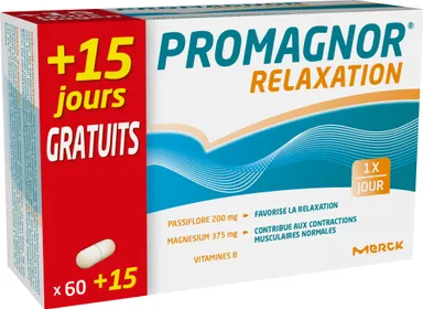 Promagnor Relaxation 60 Capsules (+ 15 capsules gratuites)