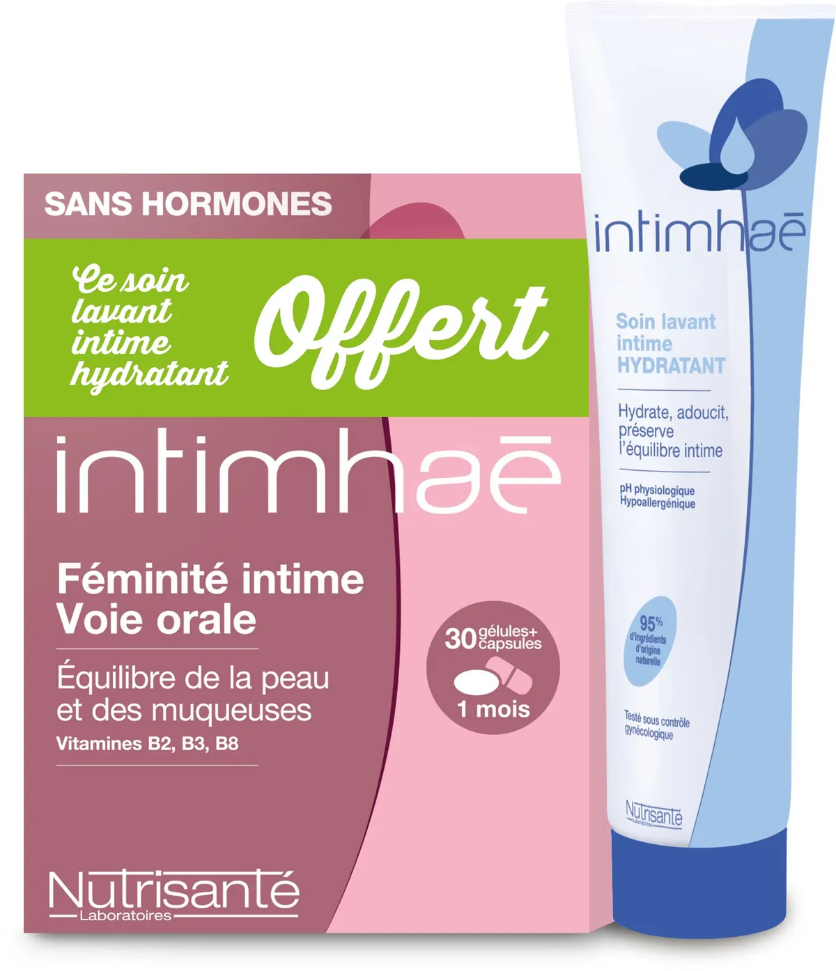 Intimhaé Féminité Intime 30 Capsules + 30 Gélules (avec soin lavant intime hydratant offert)