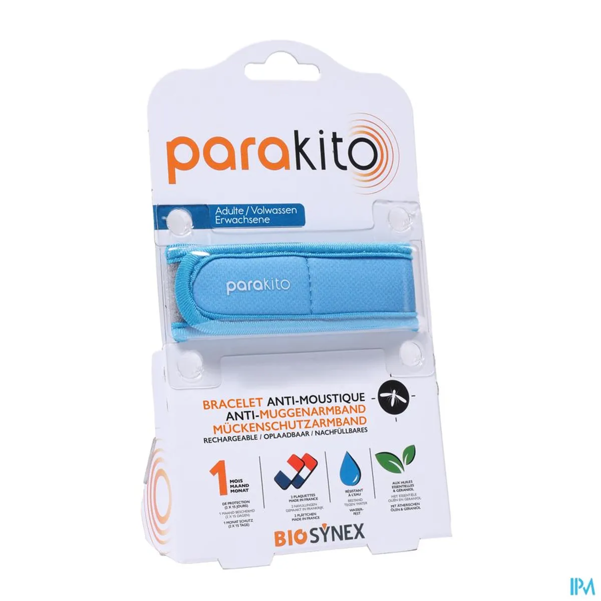 Bracelet Anti Moustiques Para'Kito Bleu