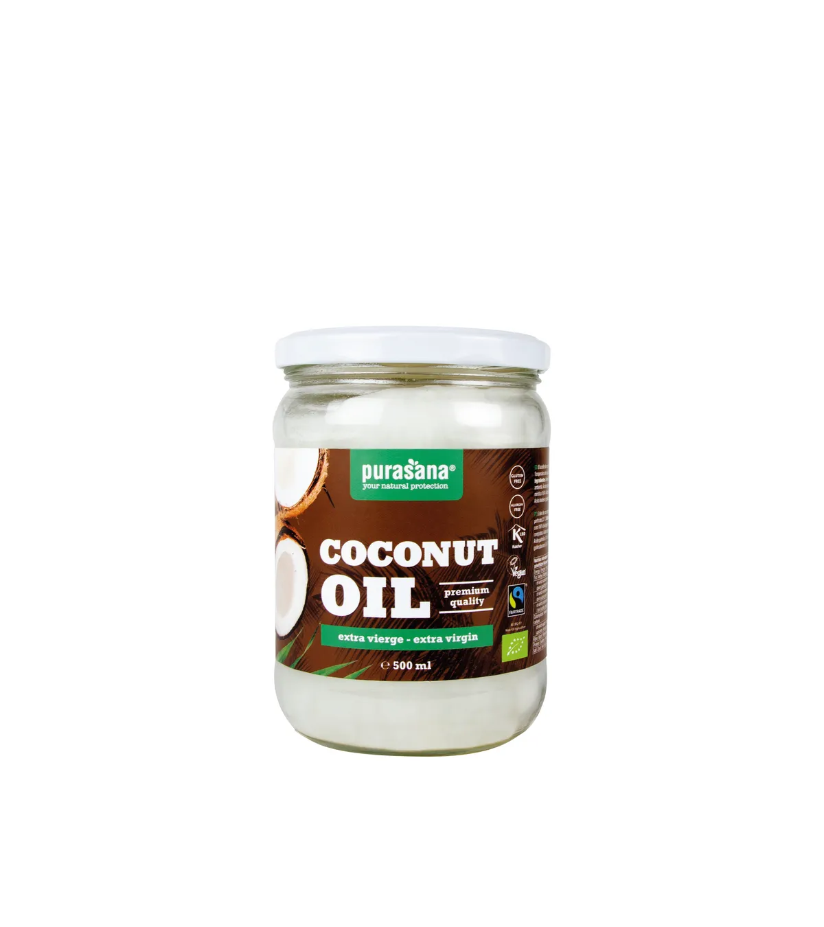Purasana Kokos noot olie extra vierge 500 ml