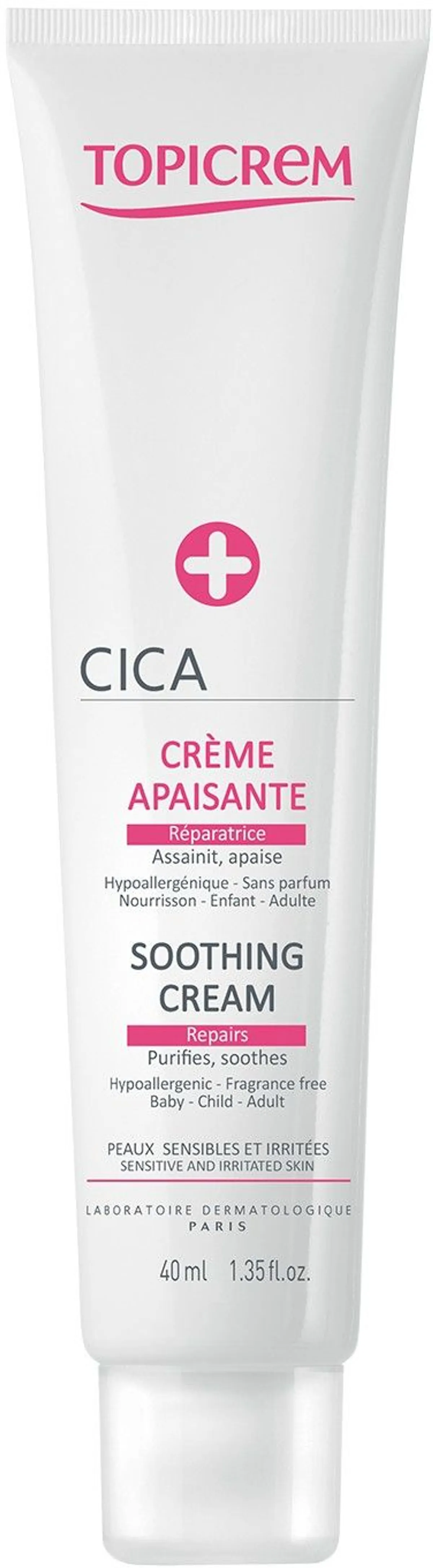 Topicrem CICA Crème Apaisante Réparatrice 40ml