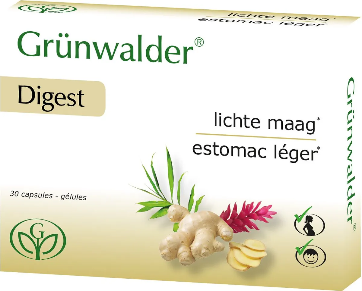 Grunwalder Digest Estomac Léger 30 Capsules