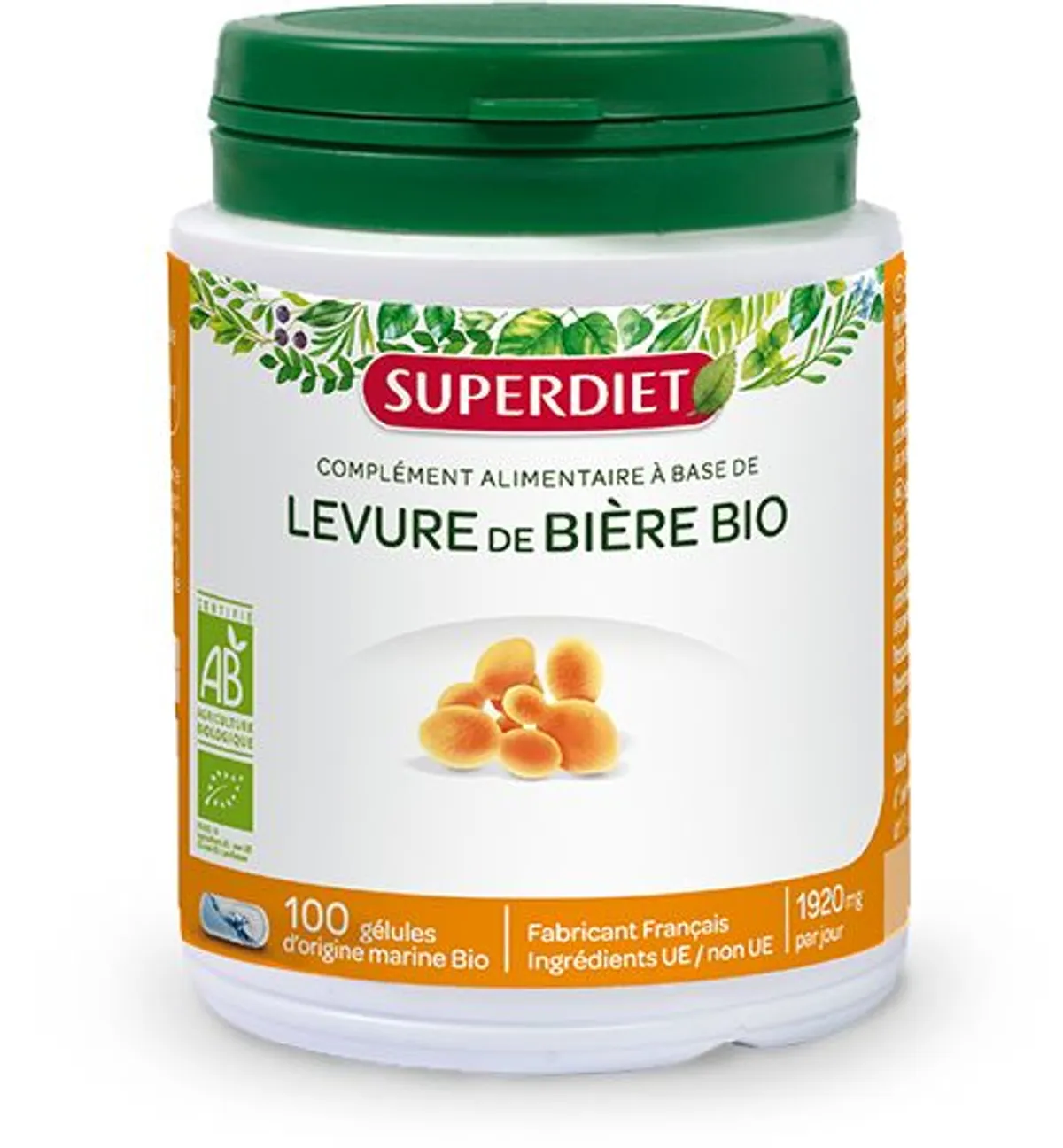 SuperDiet Levure De Bière Bio 100 Gélules
