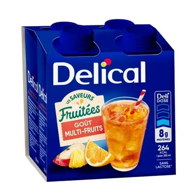 Delical Fruitdrank Multivruchten 4x200ml