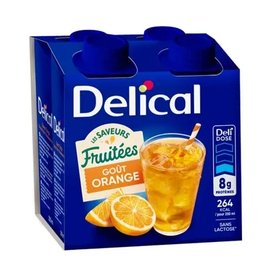 Delical Fruitdrank Sinaasappel 4x200ml