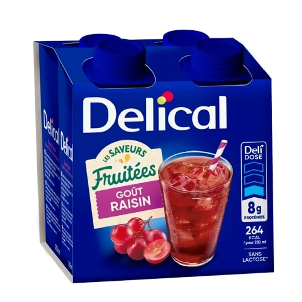 Delical Boisson Fruitée Raisin 4x200ml