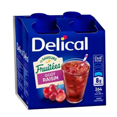 Delical Fruitdrank Druif 4x200ml