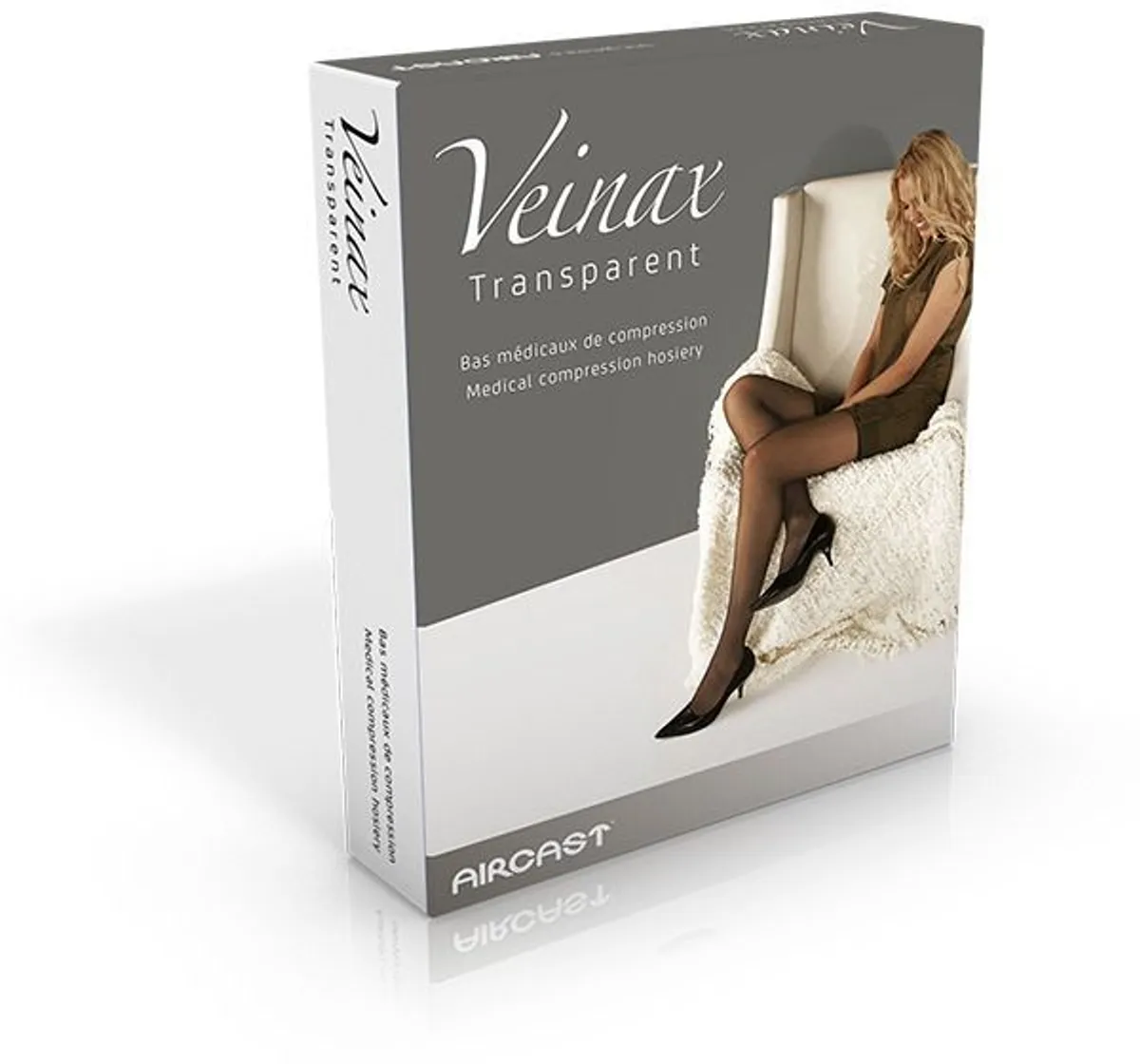 Veinax Transparent Mi-Bas (Couleur Noir - Classe 2 - Taille 3)