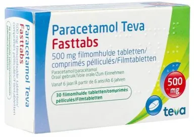 PARACETAMOL TEVA FASTTABS FILMOMH TABL  30 X 500MG