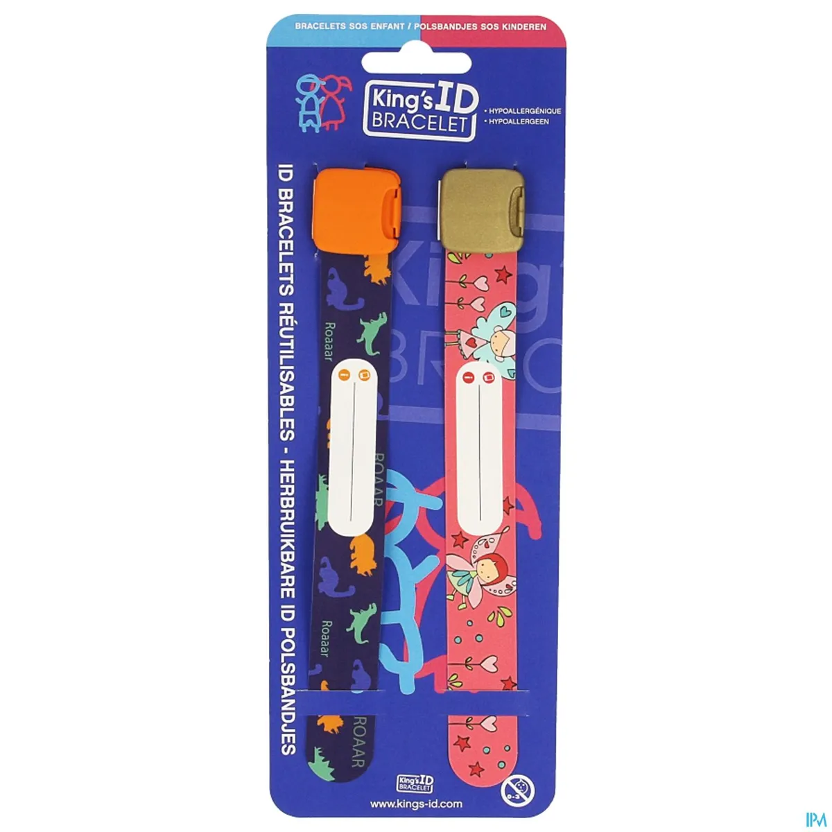King's ID 2 Armbandjes Klassiek Jongen/Meisje