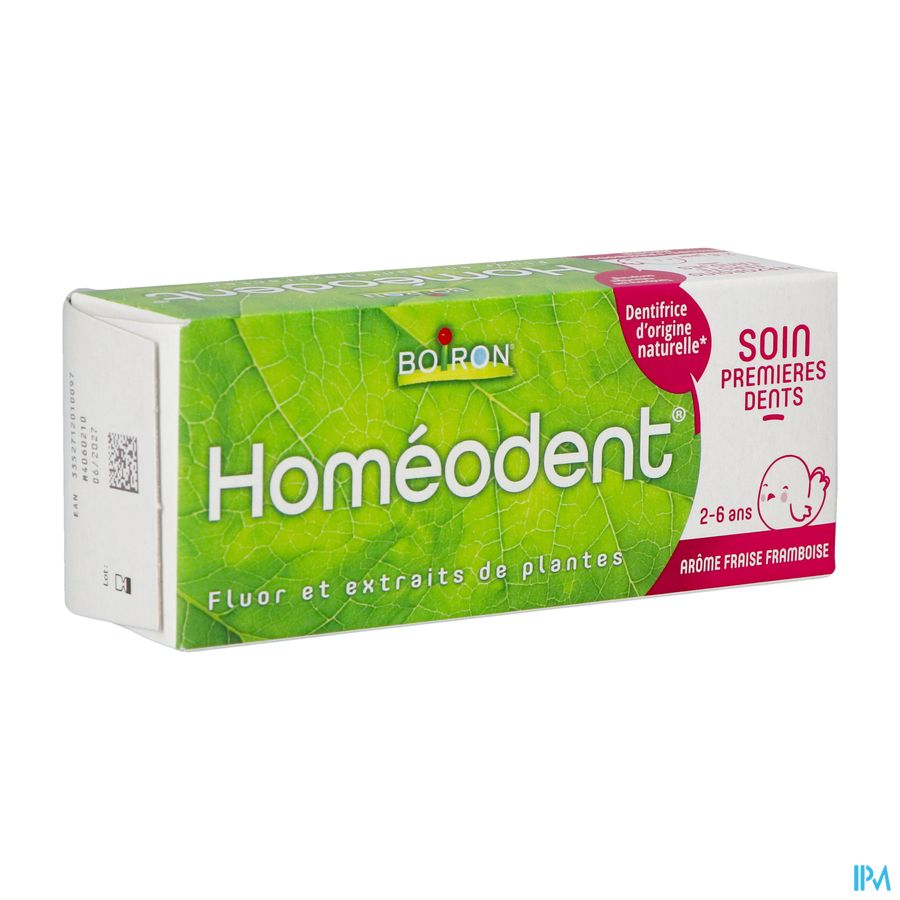 Homeodent Verzorging Eerste Tandjes Tandpasta Aardbei/Framboos 50 ml - HOMEODENT