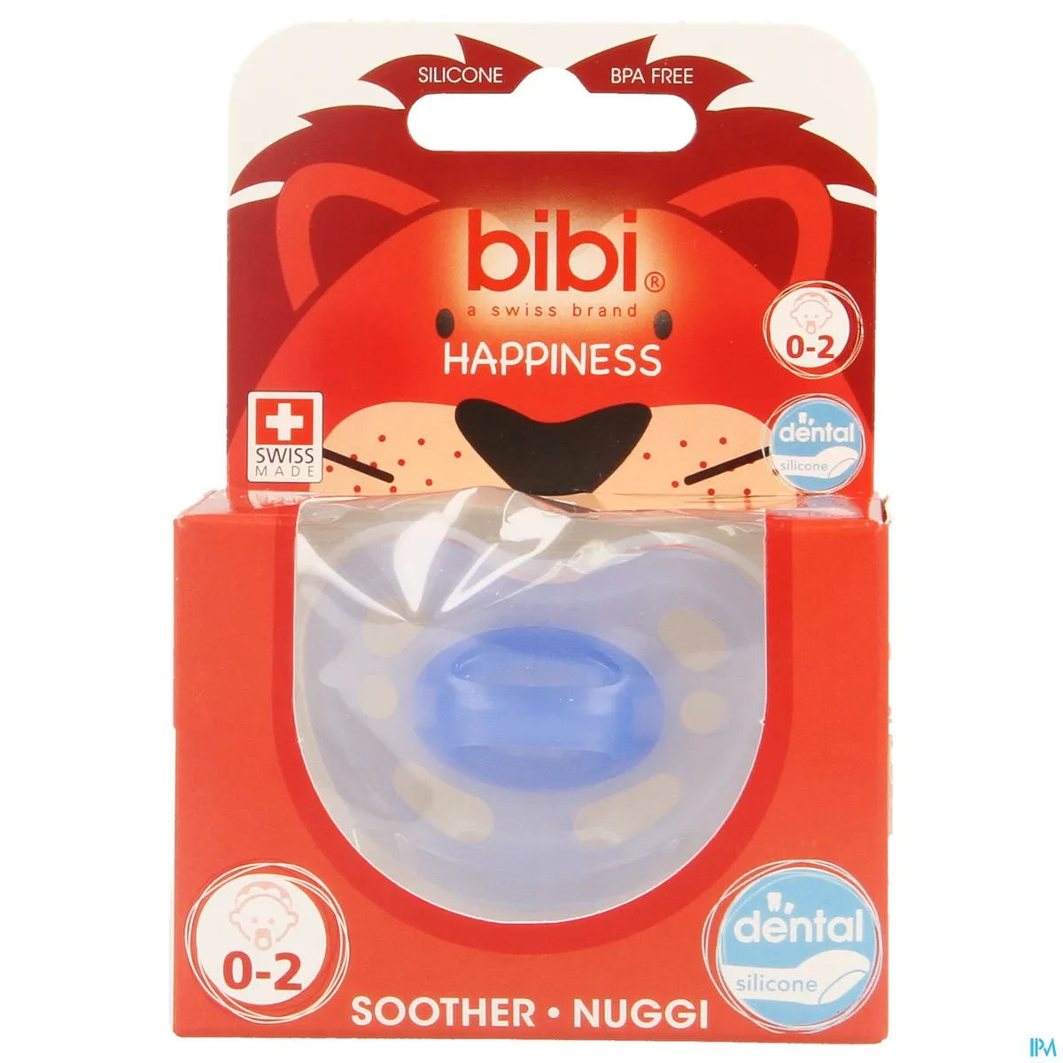Bibi Happiness Tandfopspeen Blauw (van 0 tot 2 maanden)