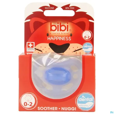 Bibi Happiness Tandfopspeen Blauw (van 0 tot 2 maanden)