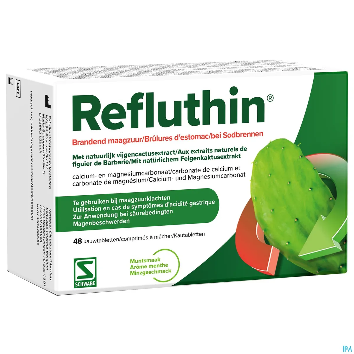 Refluthin Menthe 48 Comprimés