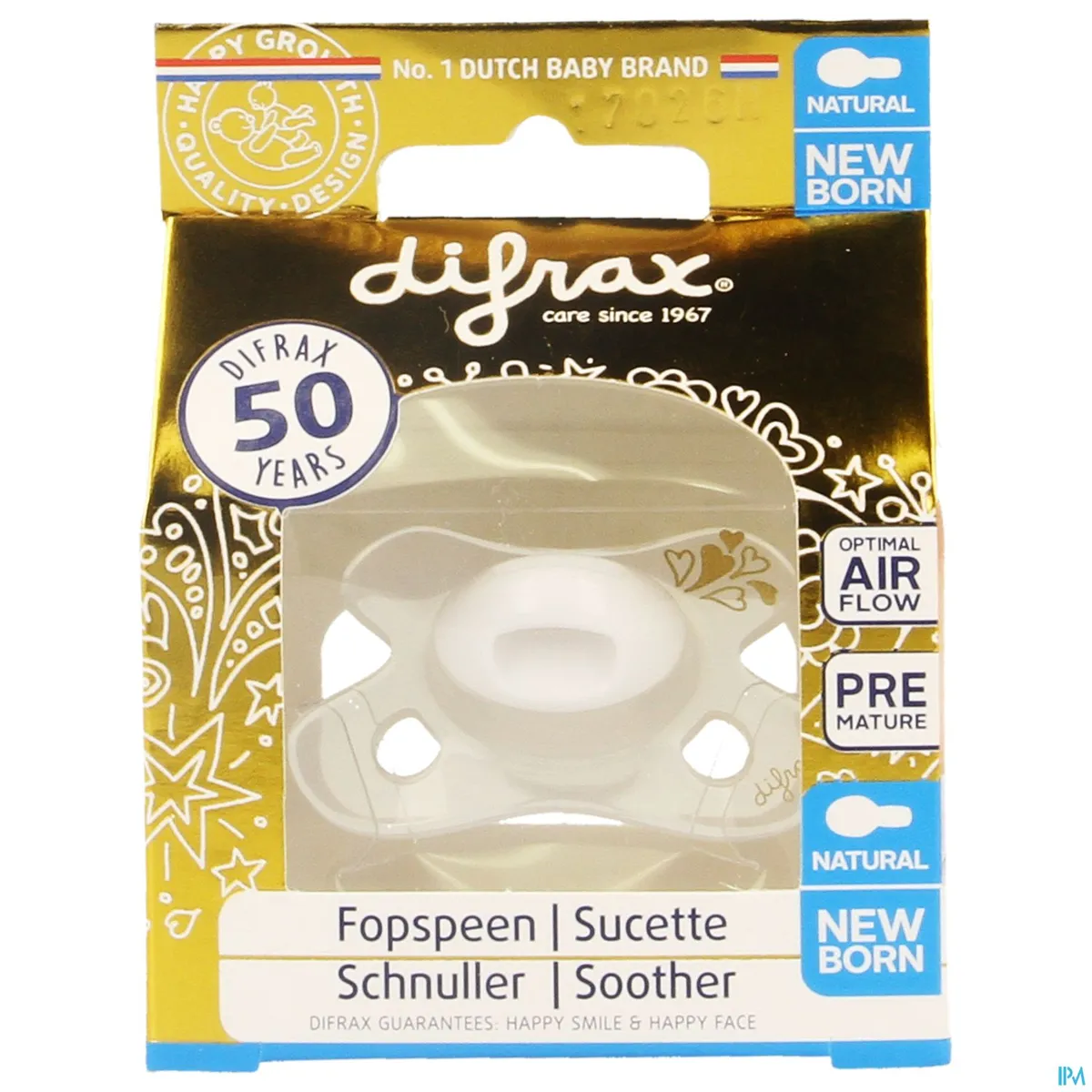 Difrax Fopspeen -2 +2m Natural Gold