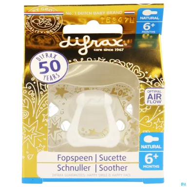 Difrax Fopspeen +6m Natural Gold