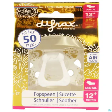 Difrax Fopspeen 12+m Dental Gold