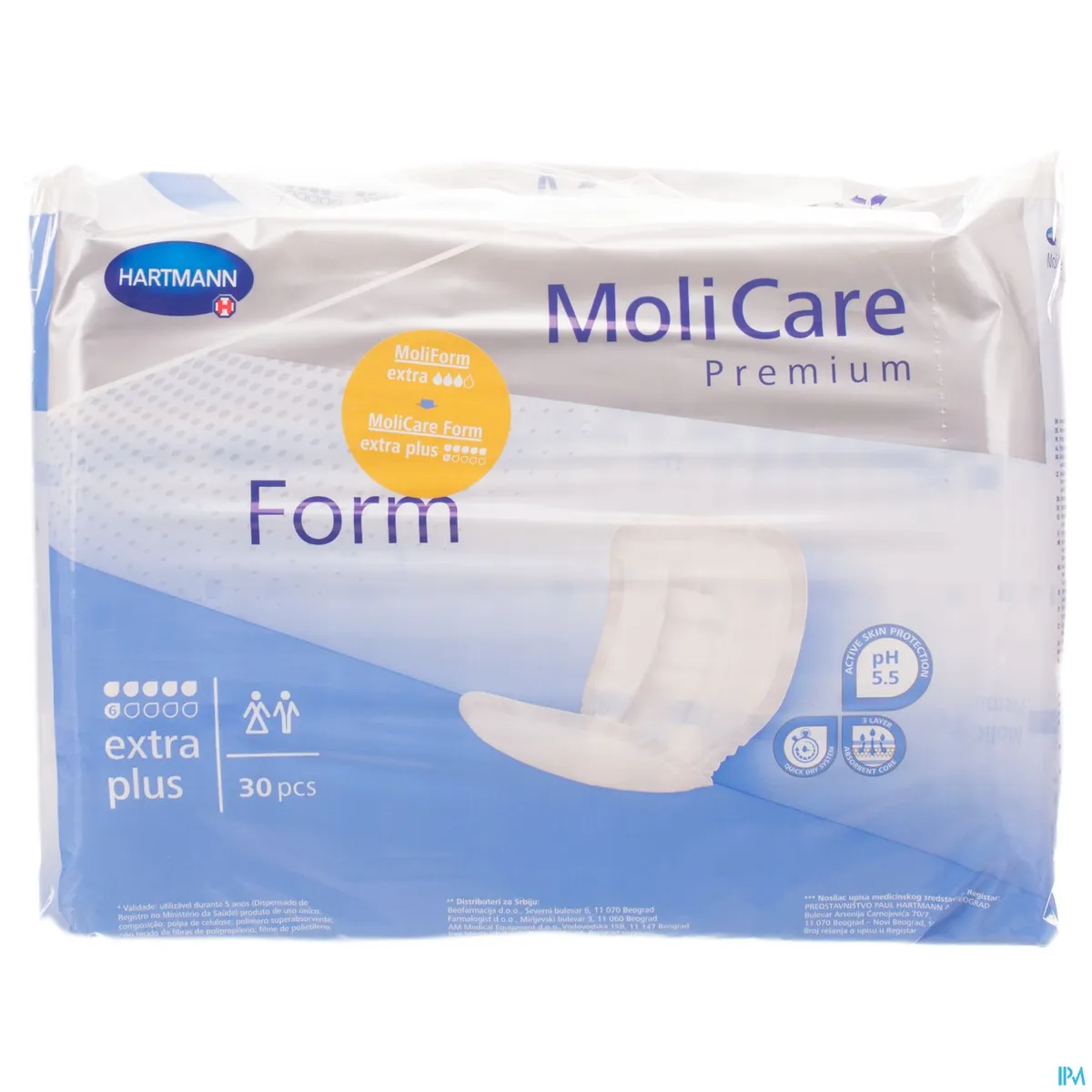 MoliCare Premium Form Extra Plus Eén Maat 30 Inlegverbanden