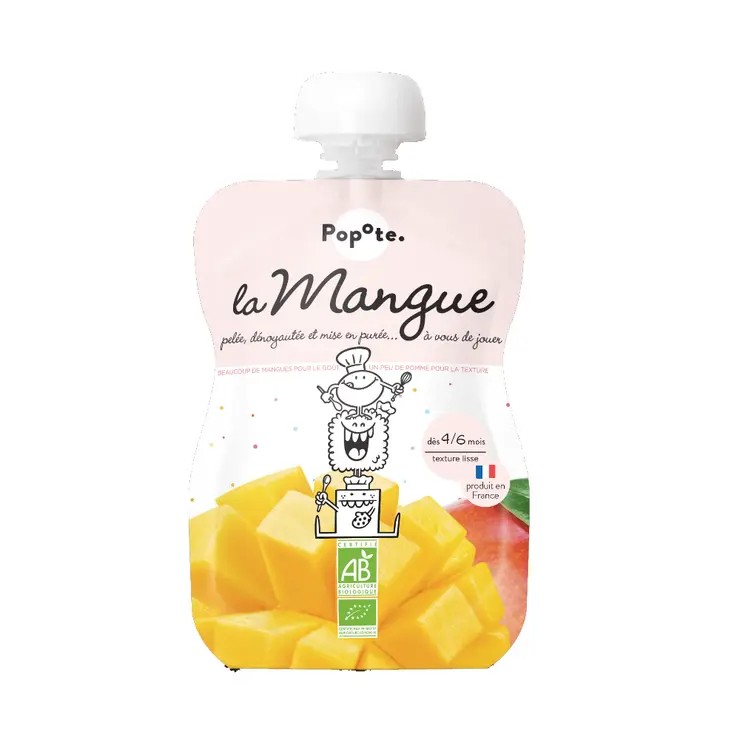 Popote Knijpfles Biologische Mango 120 g - Popote