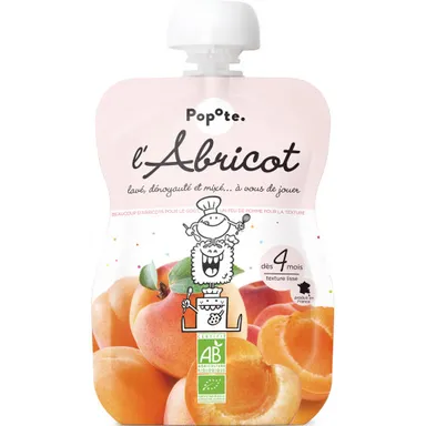 Popote Knijpfles Biologische Abrikoos 120 g
