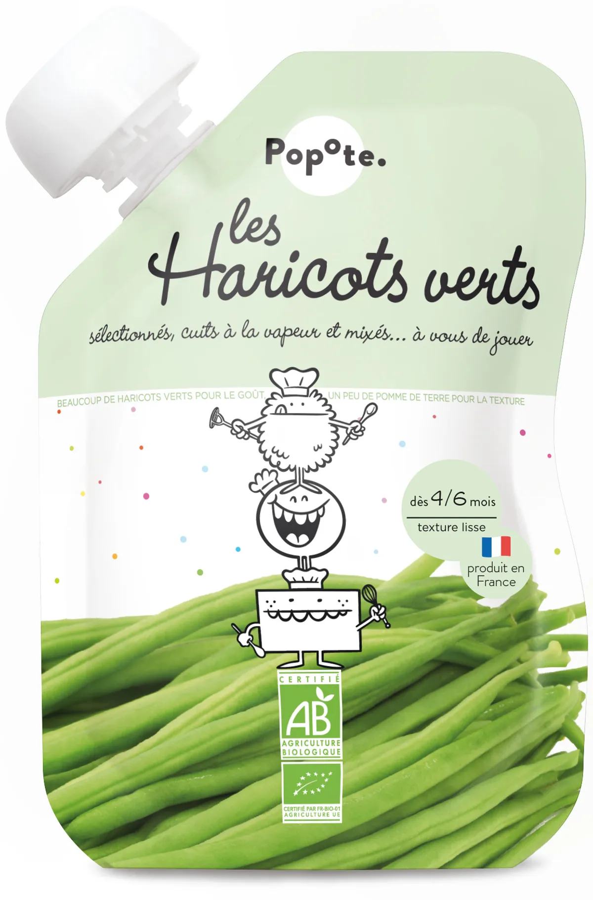 Popote Gourde Haricots Verts 120g