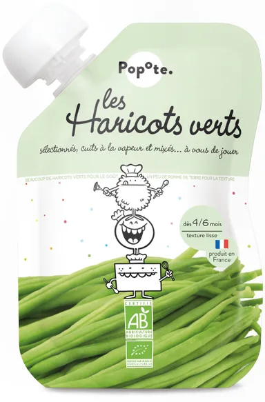 Popote Gourde Haricots Verts 120g