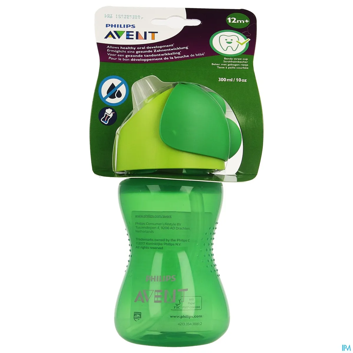 Philips Avent Drinkbeker met Rietje Boy Groen 300 ml