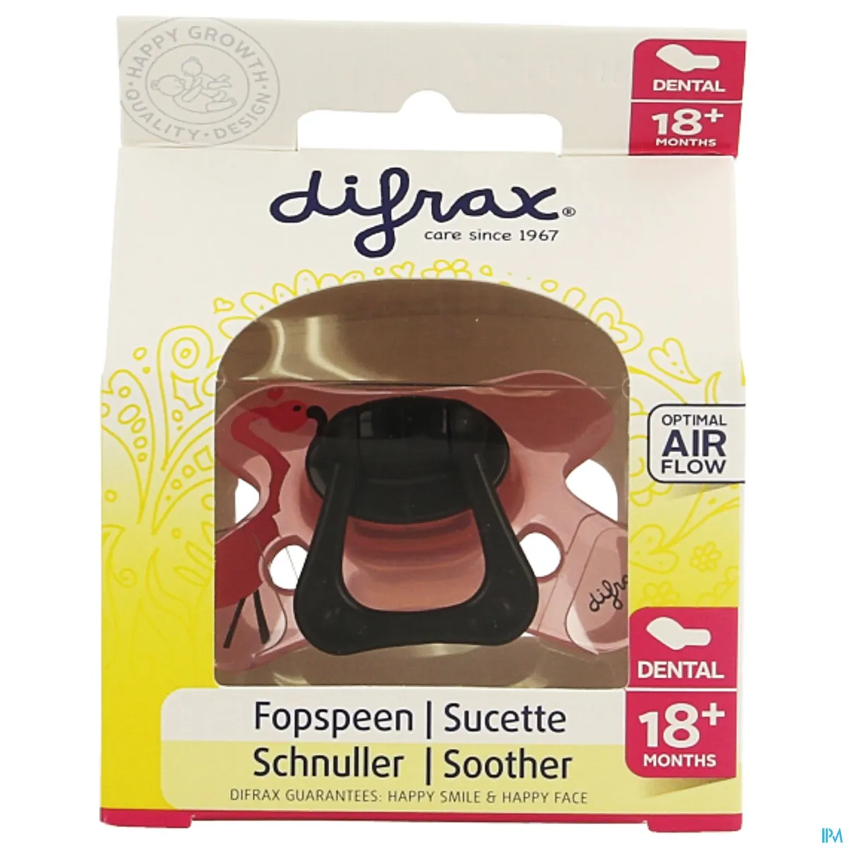 Difrax sucette en silicone extra forte girl +18 mois
