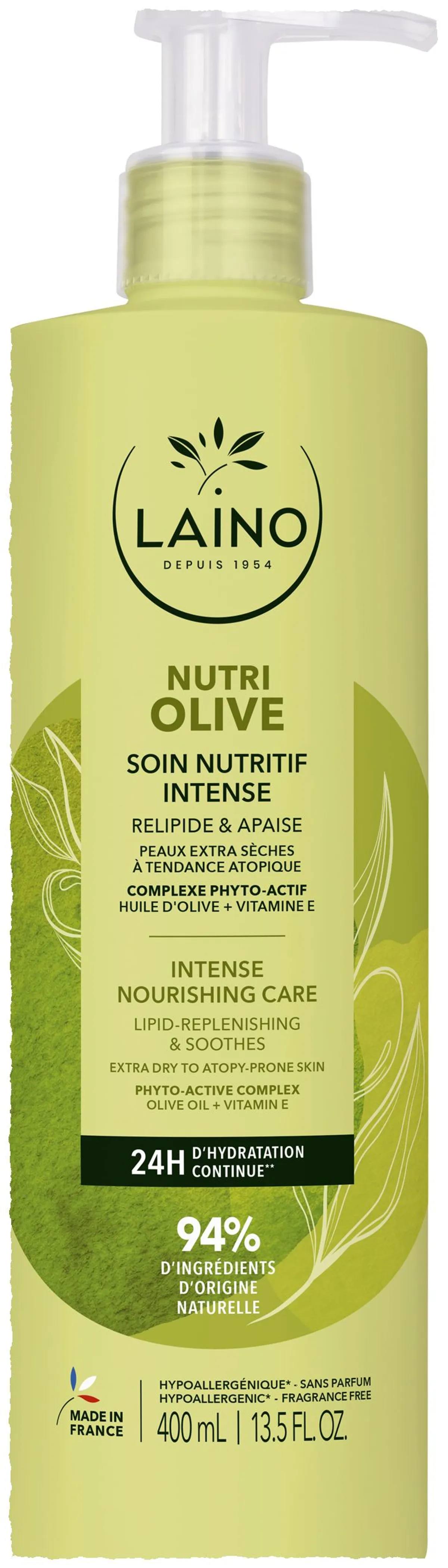 Laino Intens Voedende Melk Olijf 400ml