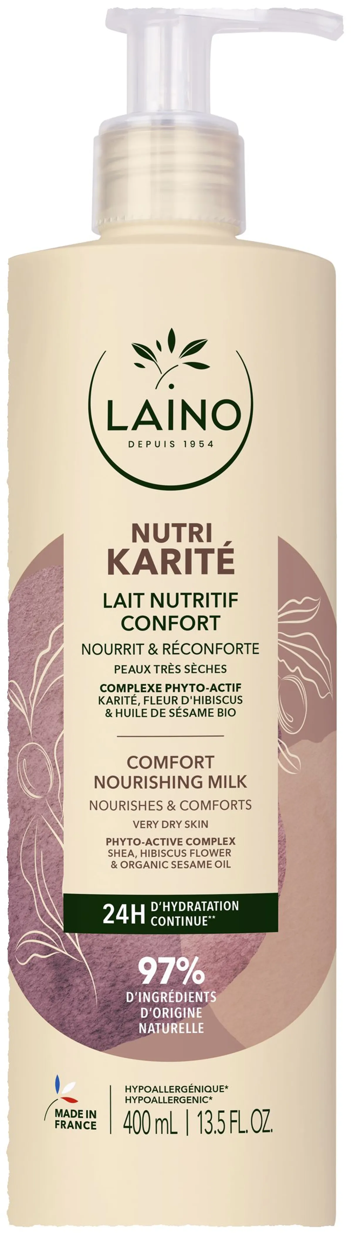 Laino Lait Nutritif Confort Karité 400ml