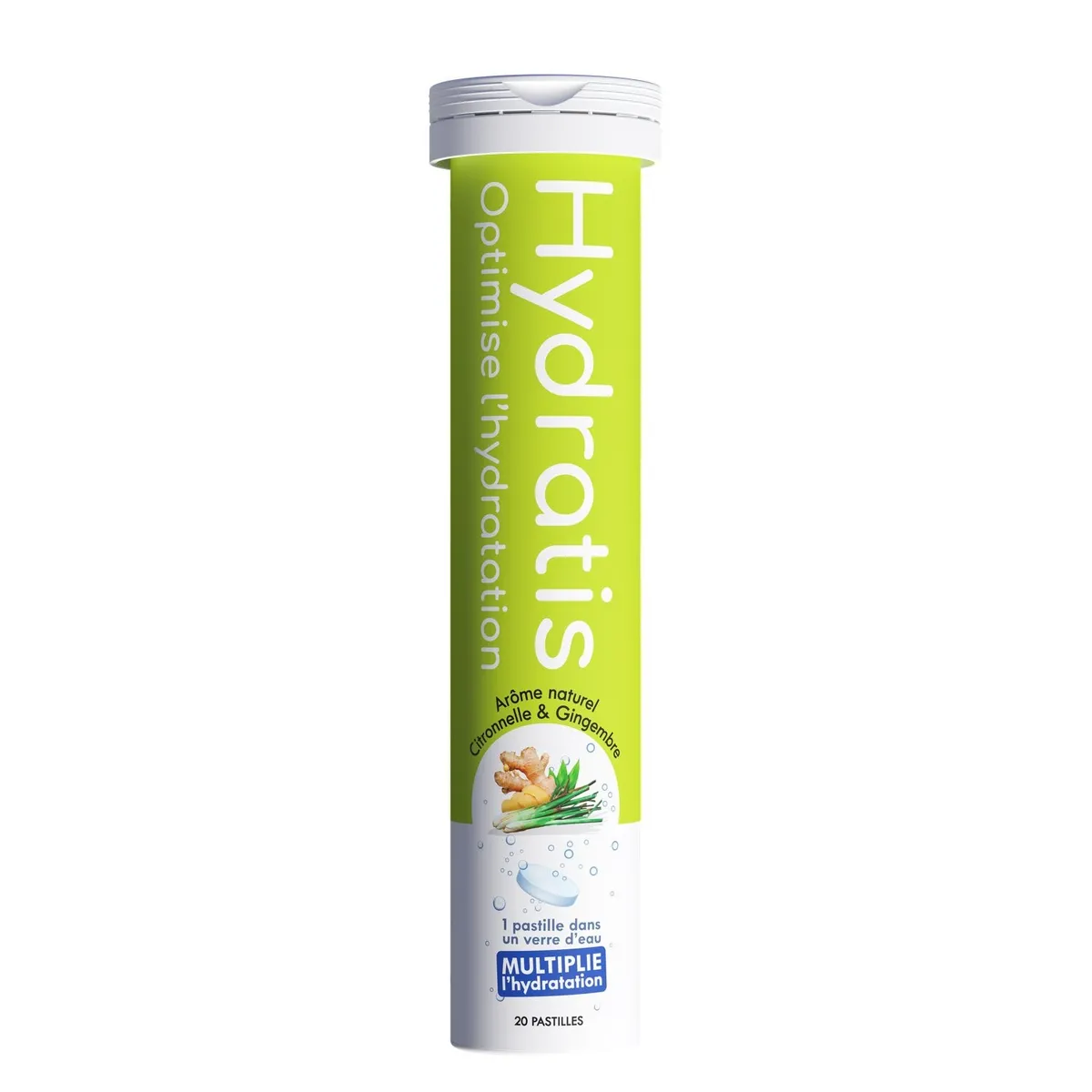 Hydratis Citronnelle-Gingembre 20 Pastilles Effervescentes