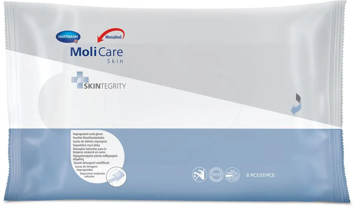 MoliCare Skin Clean Gants de Toilette Traitants 8 Pièces