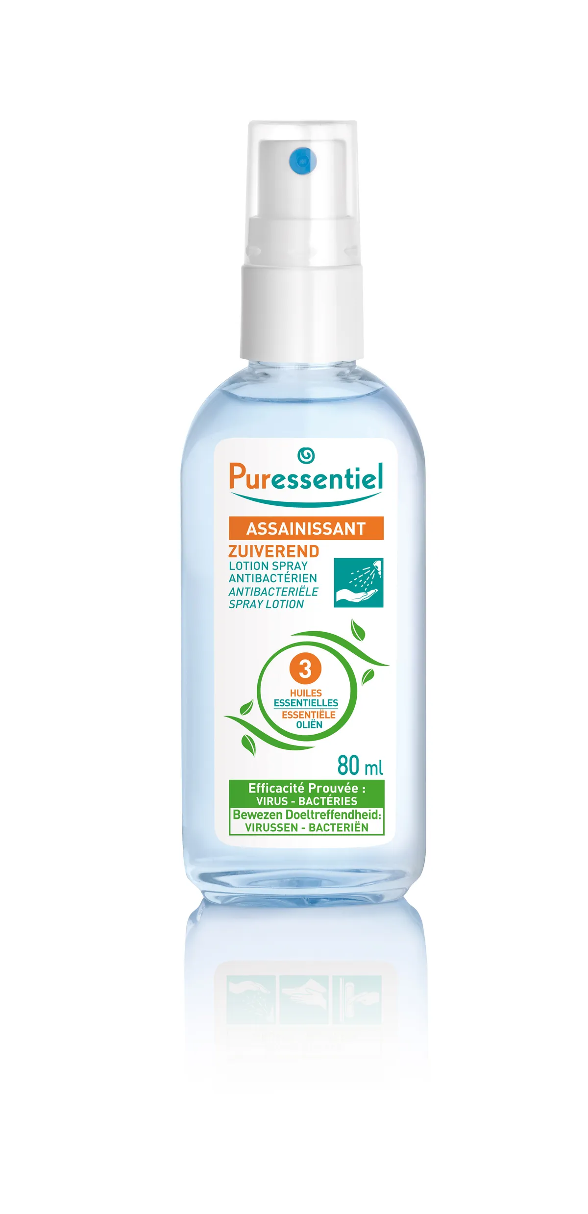 Puressentiel Lotion Spray Antibactérien Assainissant 80ml