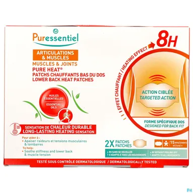 Puressentiel Gewrichten & Spieren Verwarming 2 Lumbaal Patchs