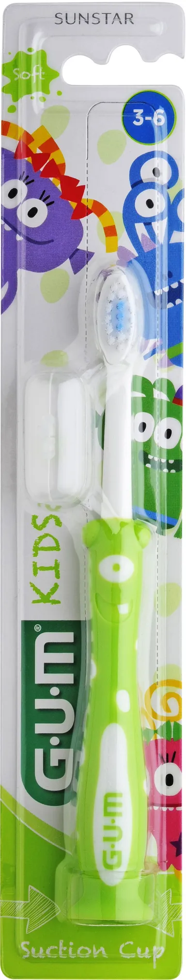 GUM Kids Brosse à Dents Enfants 3 à 6 Ans