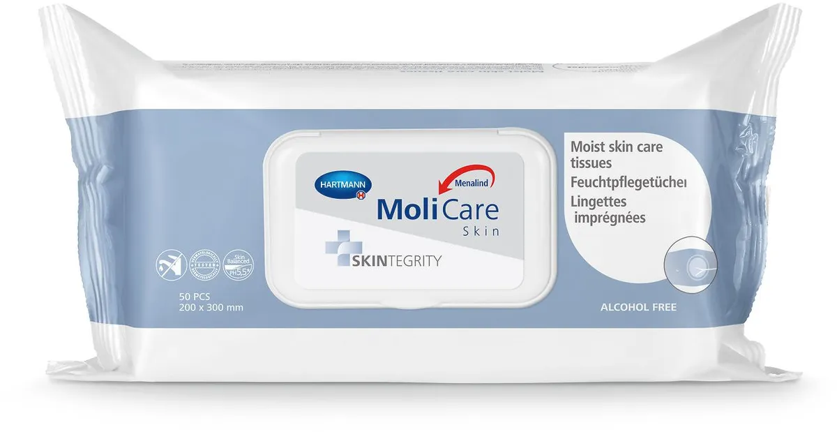 MoliCare Skin Clean 50 Lingettes Imprégnées