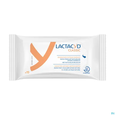 Lactacyd Classic Lingettes Intimes 15