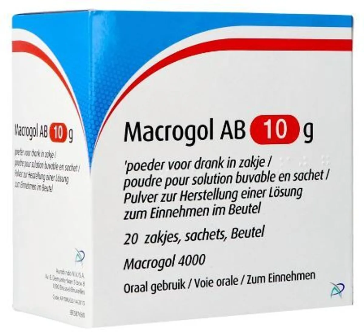 MACROGOL AB 10G PDR VOOR DRANK ZAKJE 20
