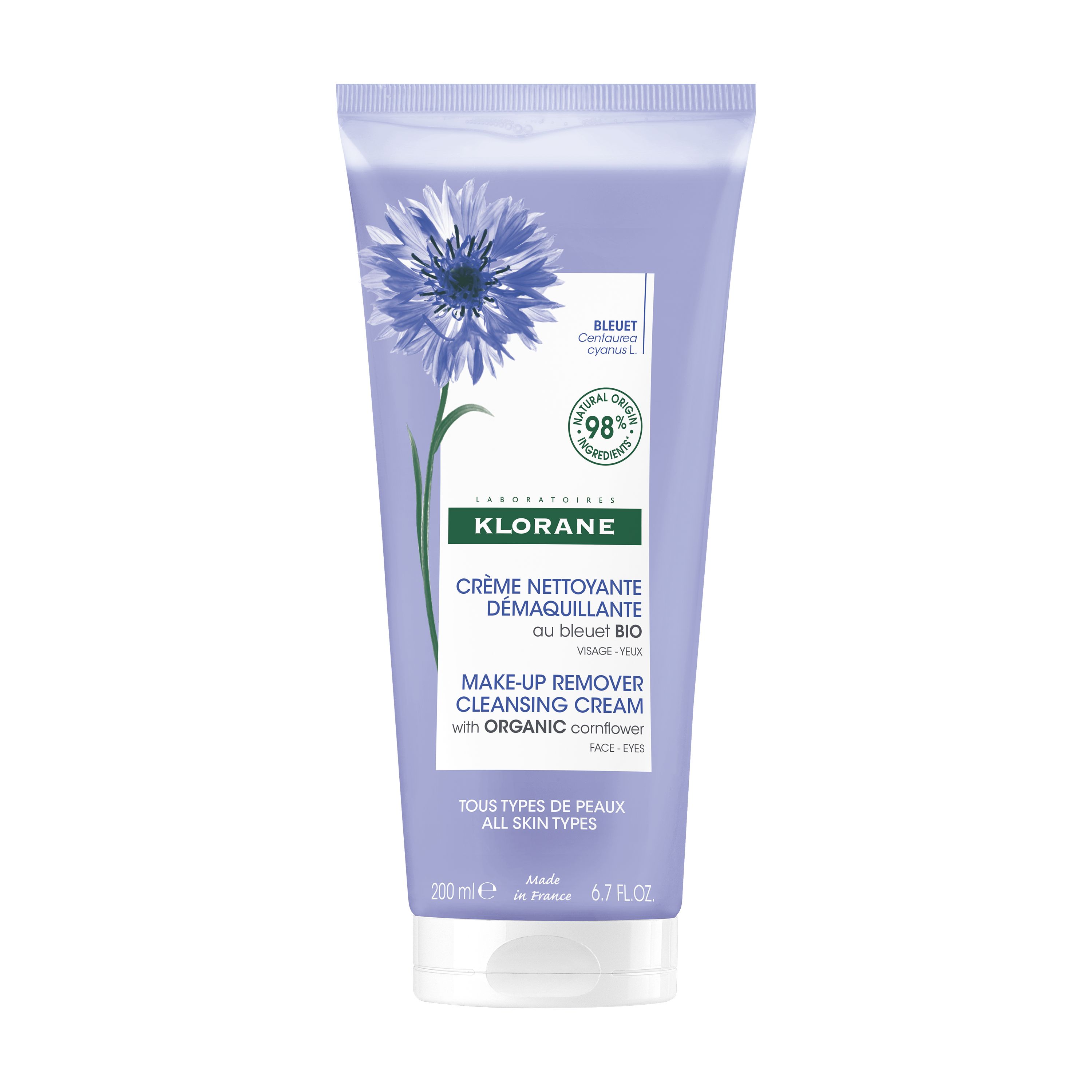 Klorane Bio Korenbloem Make-Up Remover Reinigende Crème 200Ml - Klorane