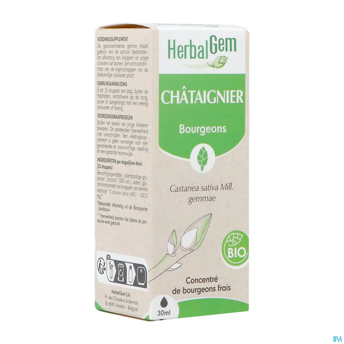 Herbalgem Châtaignier Bourgeons Bio 30ml